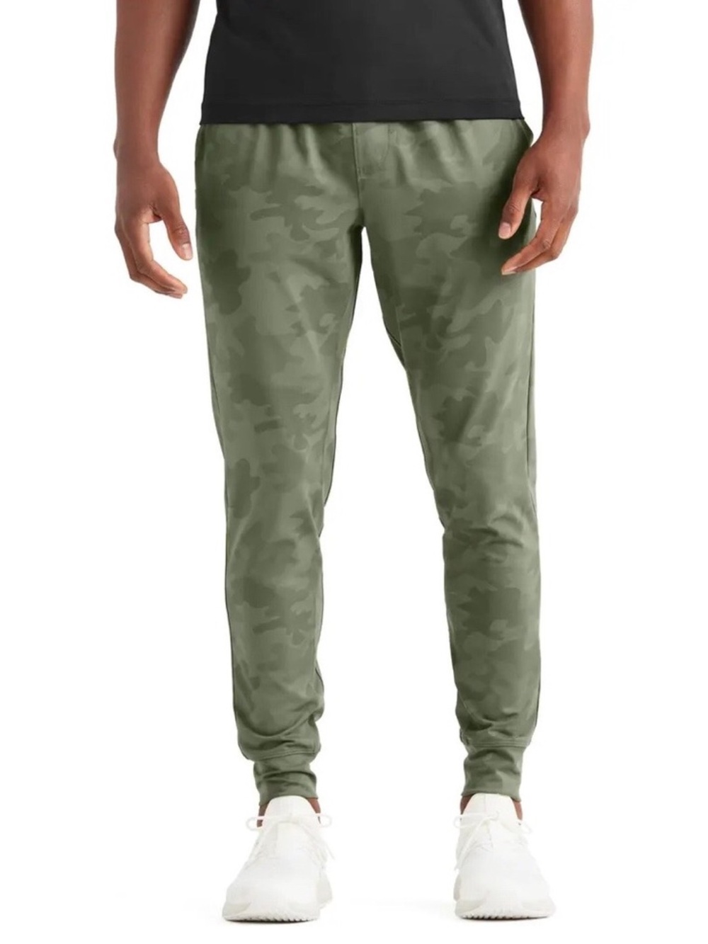 RHONE Men’s Gym Joggers in Olivine Grid Camo Size large